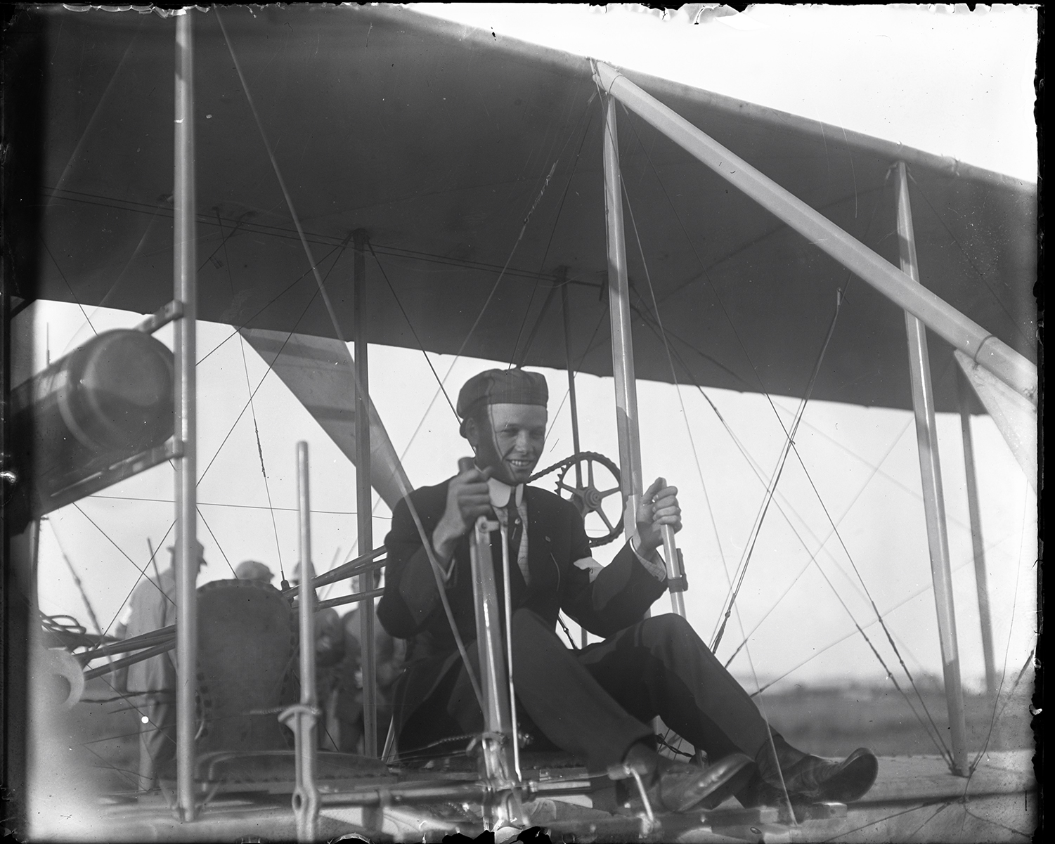Lt. Thomas D. Milling in Burgess-Wright biplane at Harvard-Boston Aero Meet, 1911 (from MS-338)