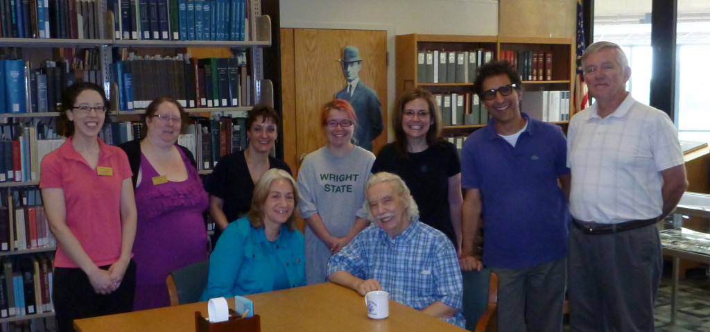 Dale Huffman, seated right, with Special Collections & Archives staff, July 9, 2014.