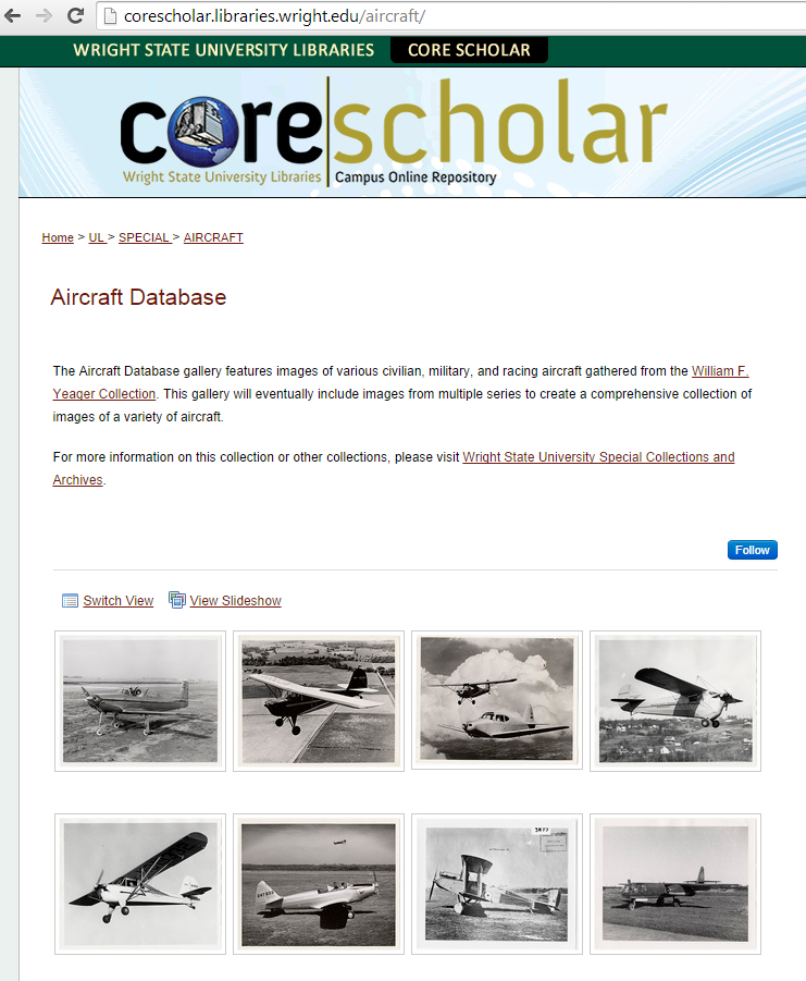Aircraft Photo Gallery on CORE Scholar