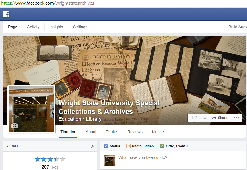 Special Collections & Archives Facebook page, Oct. 2014