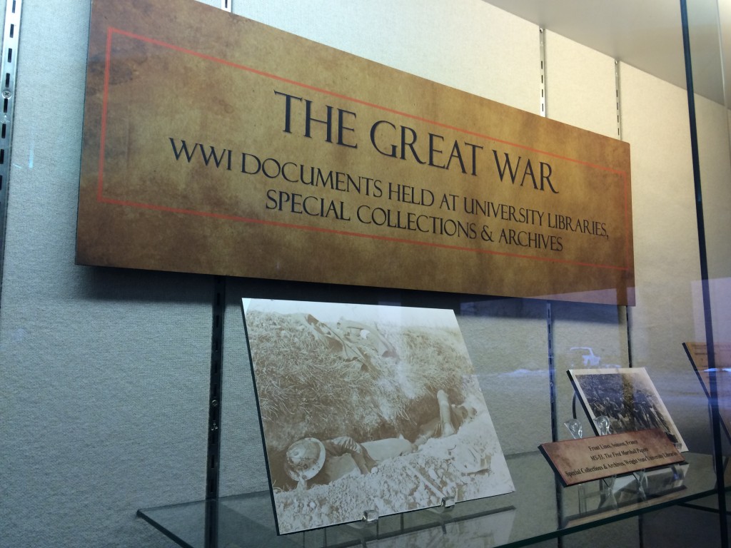 The Great War: World War I Documents from our collections, Dunbar Library 1st floor, March 2015