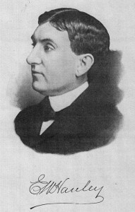 Edward W. Hanley, ca. 1897, from Frank Conover's Centennial & Biographical Portrait (1897), p. 486.