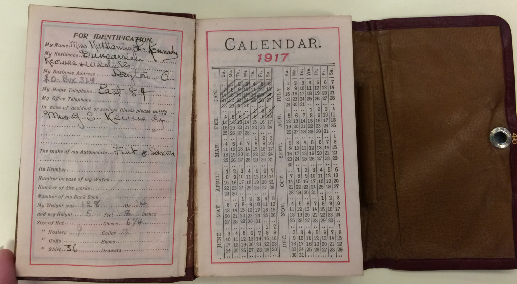 Katharine Kennedy's 1917 diary, MS-146, Box 10, File 1