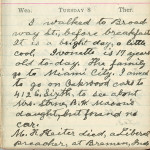 Milton Wright diary entry, April 8, 1913