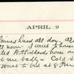 JGC Schenck diary entry, April 9, 1913