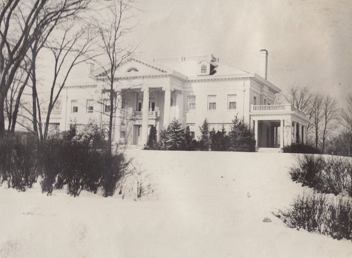 Hawthorn Hill, exterior in the snow, undated (MS-216, 7:13)