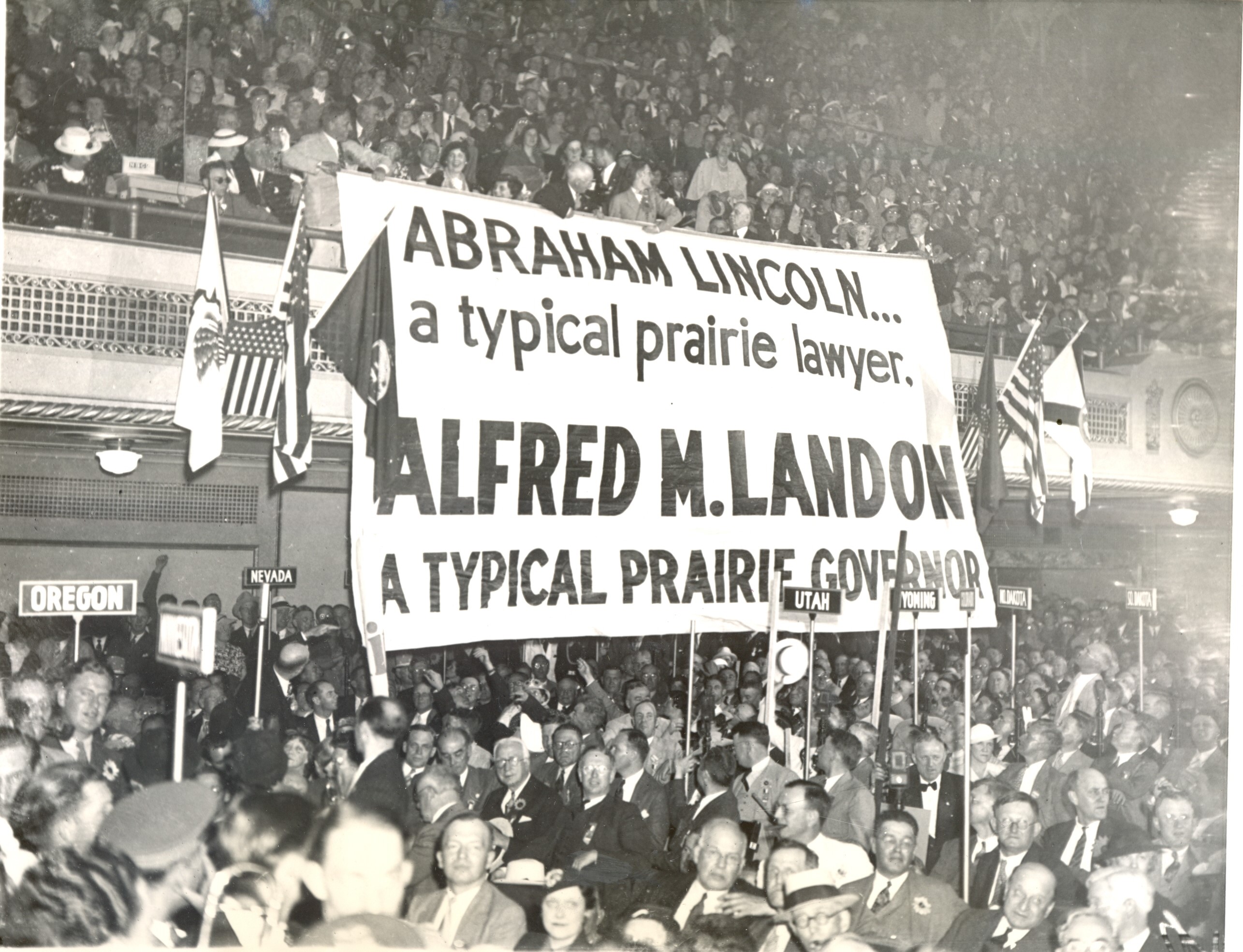 World Wide Photo. June 11, 1936. "Landon Demonstration at G.O.P. Convention