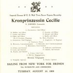 Kronprinzessin Cecilie Passenger List, August 10, 1909 (ms1_7_9_3)