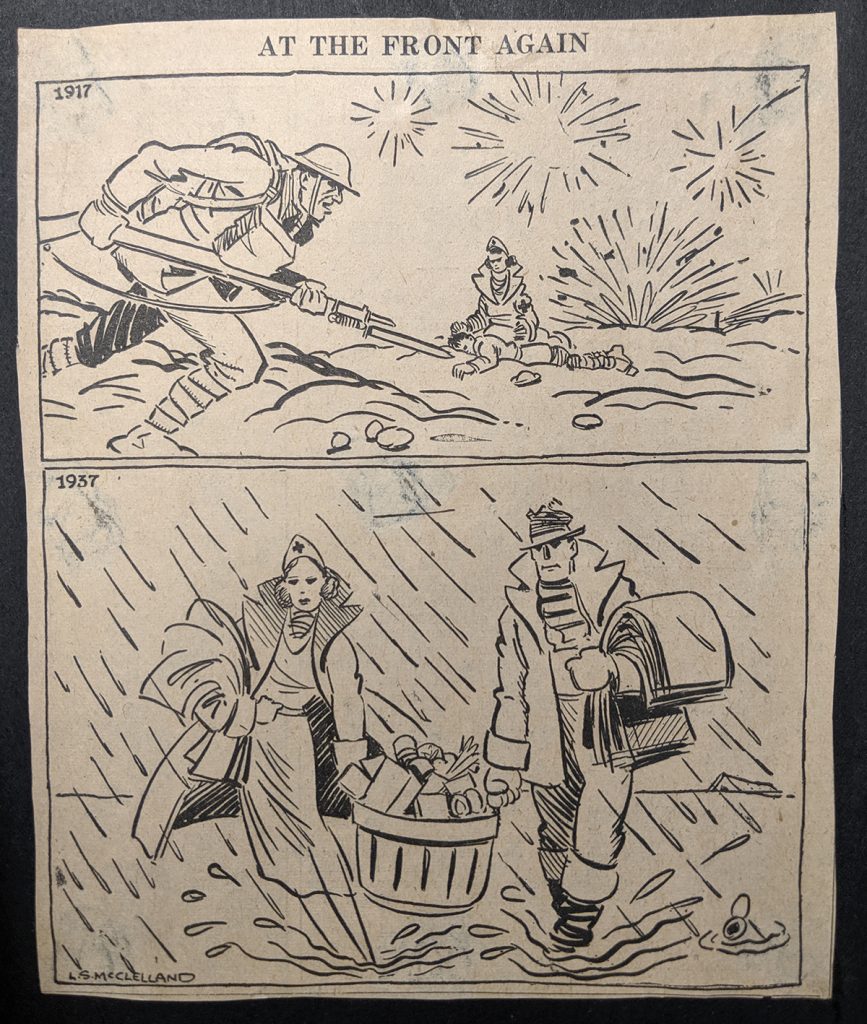 Comic "At the Front Again" 1917 vs 1937 (from MS-663)