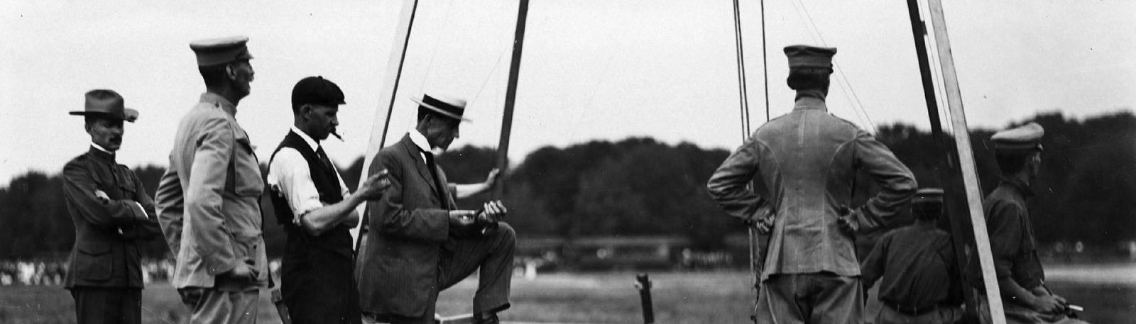 historical photo of the wright brothers